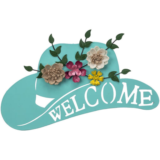 Welcome Cowboy Hat Wall Hanging - Multi  