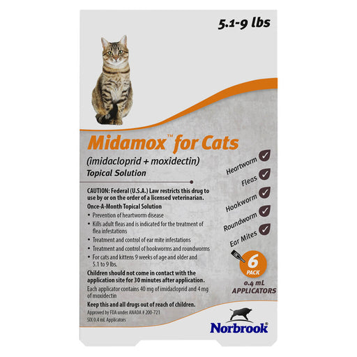 Midamox for Cats - 5.1-9 lbs.  