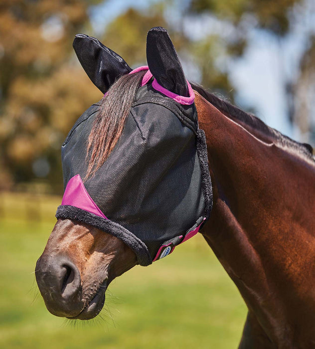 WeatherBeeta ComFITec Deluxe Durable Mesh Fly Mask with Ears - Full  