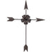 Arrow Cross with Flower Wall Hanging - Silver  