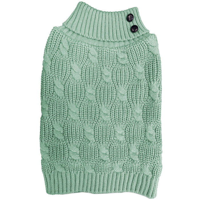 Textured Cable Sweater - Sage XLarge 