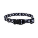 Styles Adjustable Dog Collar - Black Skulls Small - 5/8" x 10"-14" 