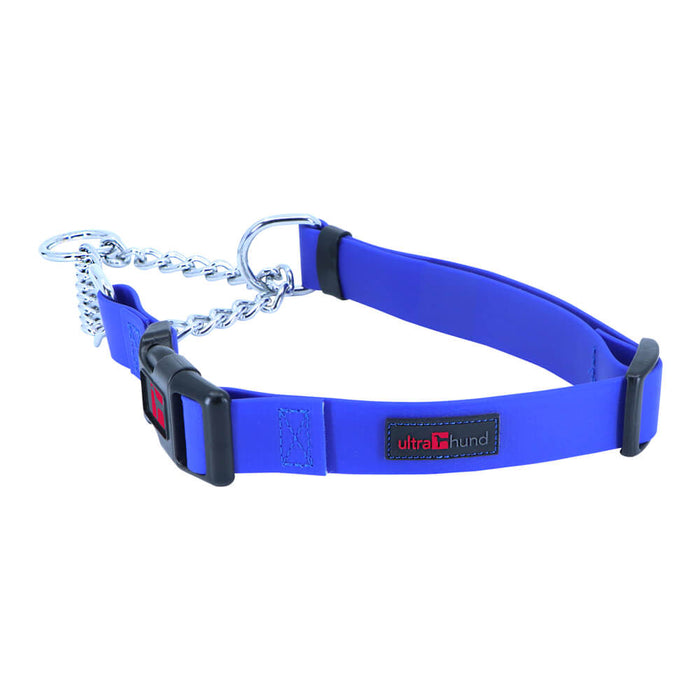 Ultrahund Play Martingale Dog Collar 1" Wide, Adjustable 18” to 22” - Blue