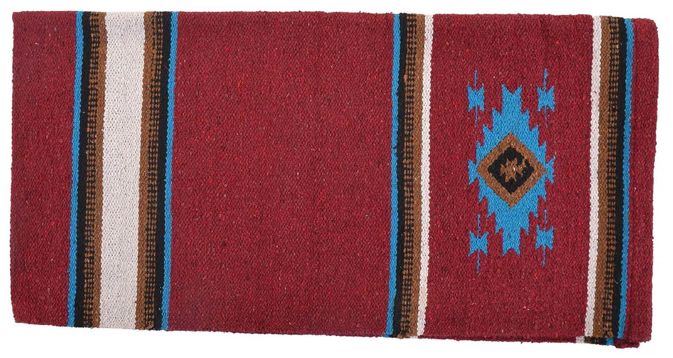 Diamond R Single Weave Saddle Blanket - Red  