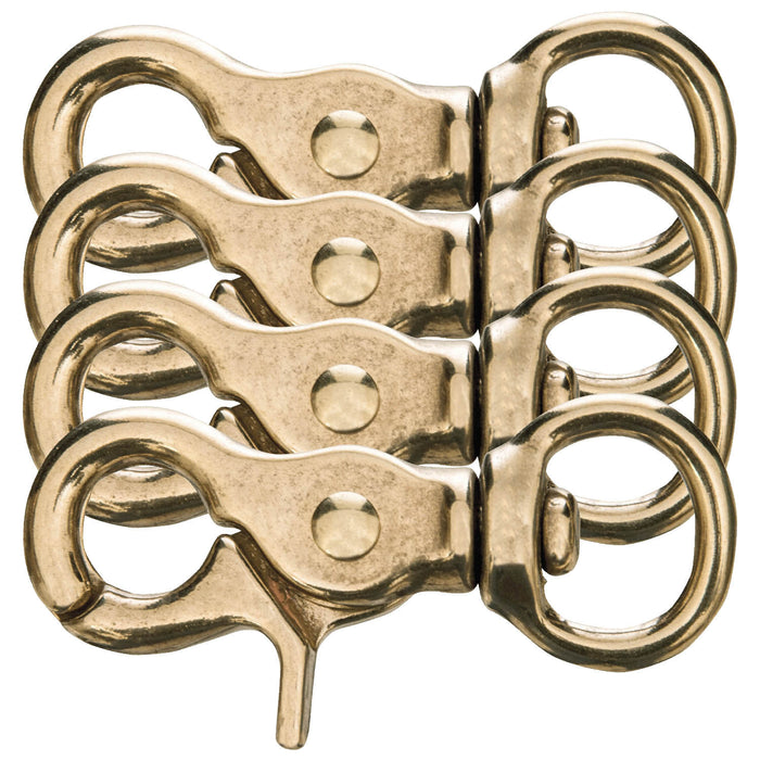 solid-brass-trigger-snap-w-round-swivel-eye-5-8-x-2-3-4 - 4 Pack