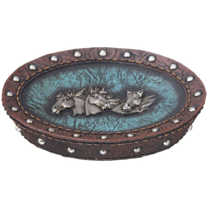 Horse Head Soap Holder - Turquoise  