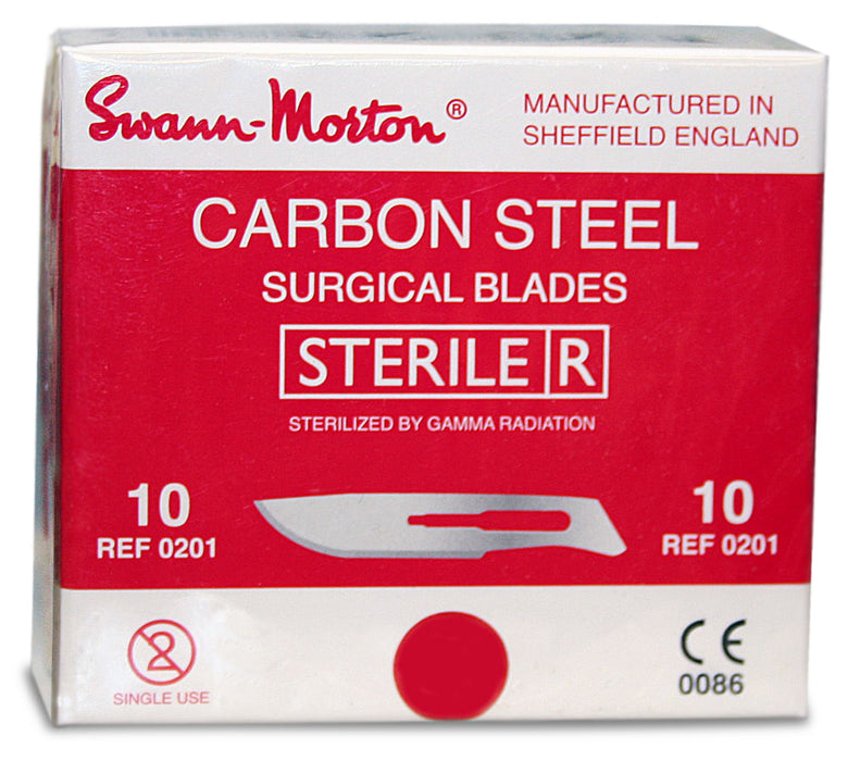 Swann Morton Scalpel Blades  #10  100 ct - SilverBox of 100