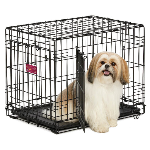 Life Stages ACE Double Door Crate for Dogs, Black, Small, 24" - 