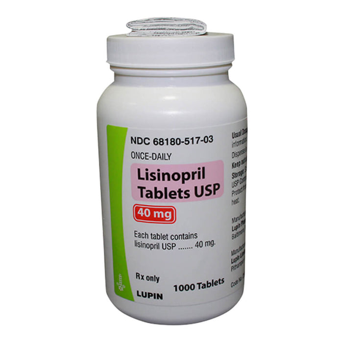 Rx Lisinopril 40mg tablet 100ct - White40mg