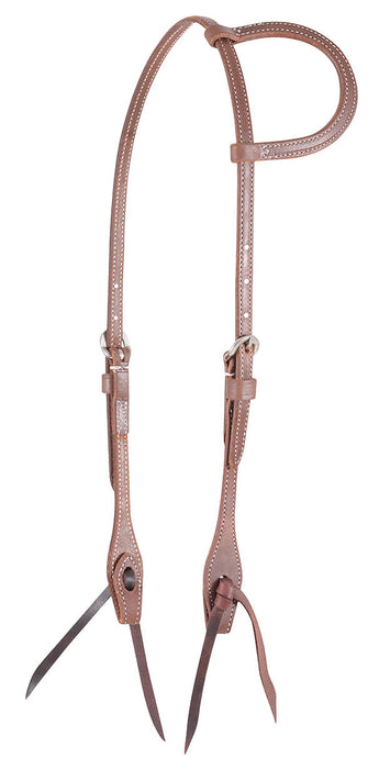 Martin Saddlery Harness Slip Ear Headstall 1/2-inch Thick, Natural - Chestnut 1/2" 