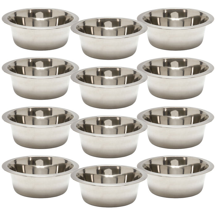 7-5-qt-ss-feeding-bowl-77270 - 1 Pint Stainless Steel Bowl, 12 Pack