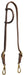 Poplar Head Saddlery Oiled Harness Leather One Ear Headstall with Easy-Change Snap Ends - Brown  