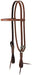 Smarty x Synergy Latigo Lined Oil Harness Leather Headstall, 5/8" Straight Brow - Brown  