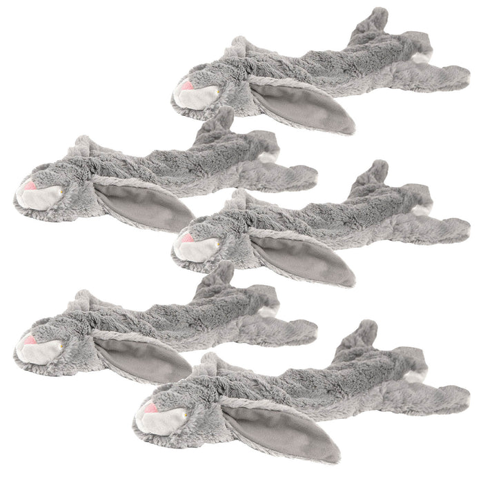 Thinnies with Rope and Squeaker, 21" - Rabbit5 Pack