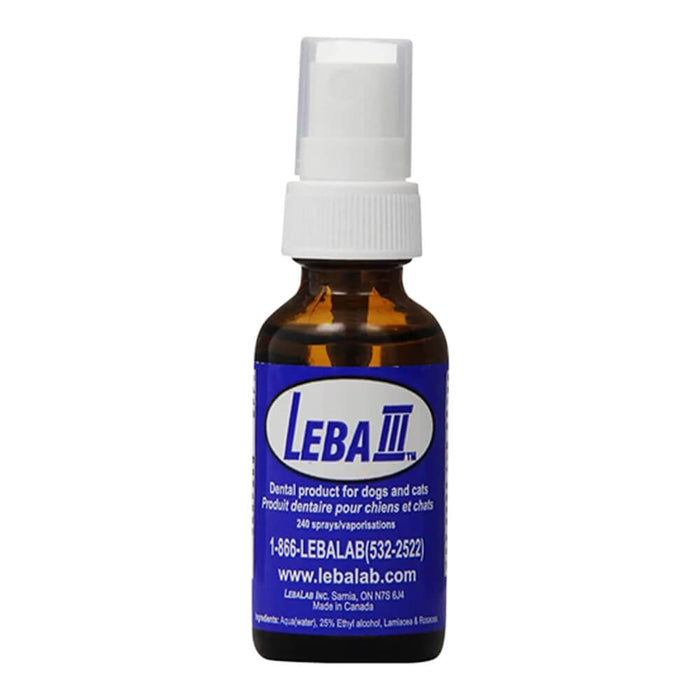 Leba III Pet Dental Spray  1 ounce  Spray on Tartar Control - 1oz