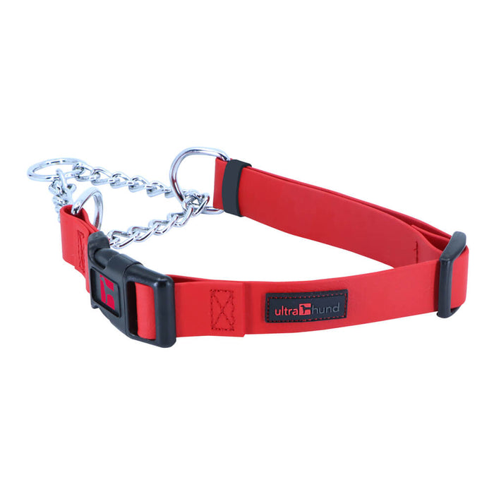 Ultrahund Play Martingale Dog Collar, 3/4" Wide, Adjustable 12” to 16” - Red