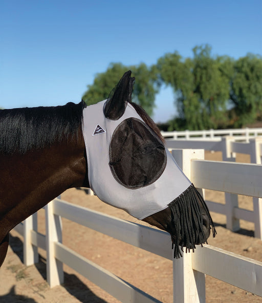 Professional's Choice Comfort-Fit Lycra Fly Mask with Nose Fringe - Full  