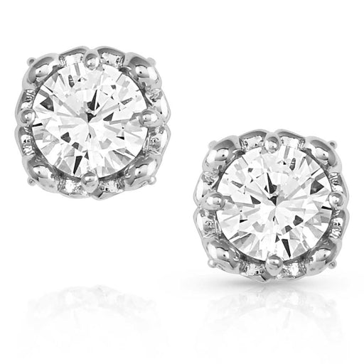 On the Edge Crystal Post Earrings -   