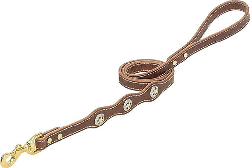 Weaver Lonestar Dog Leash, Rich Brown, 3/4" x 4' - Brown 4' 