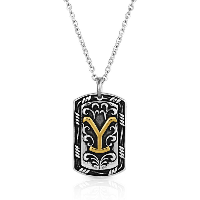 Yellowstone Strong Dog Tag Necklace -   