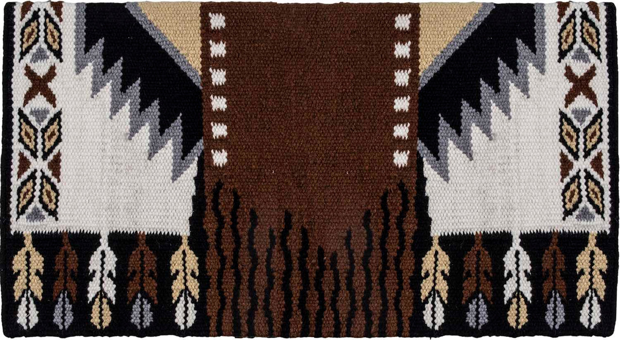 Good Medicine "Reining Glory" 100% New Zealand Wool Saddle Blanket - BROWN BLACK  