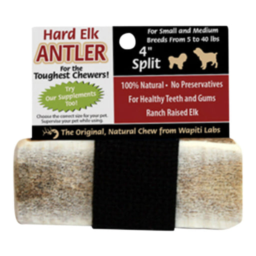 Wapiti Labs Elk Antler Dog Chews, 4",  Split - Natural4"