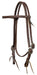 Poplar Head Premium Doubled & Stitched Oiled Harness Browband Headstall - 5/8"  