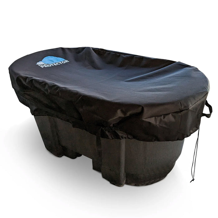 Oval Stock Tank Cover, Waterproof, Rip Proof, Tough Keeps Tanks Clean - 100 gallon  