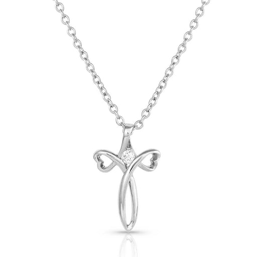 Love Between Faith Cross Necklace -   