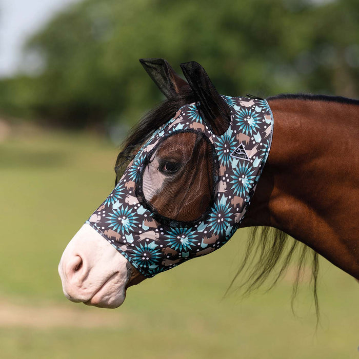 Professional's Choice Comfort Fit Lycra Fly Mask - Bison Horse 