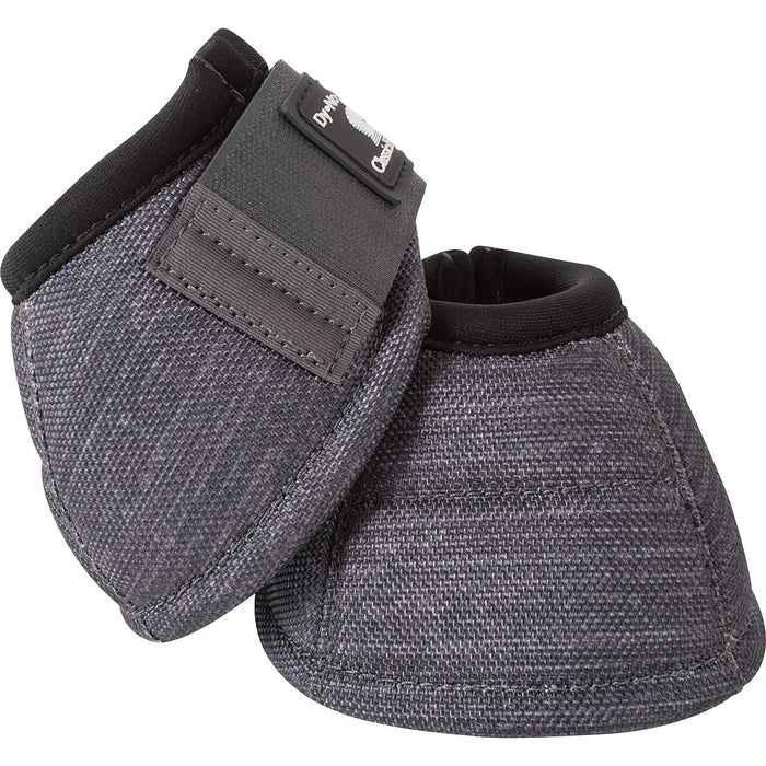 Classic Equine Dy-No Turn Bell Boots - Charcoal Large Charcoal