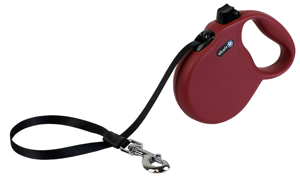 alcott Wanderer Retractable Leash - Red Small 