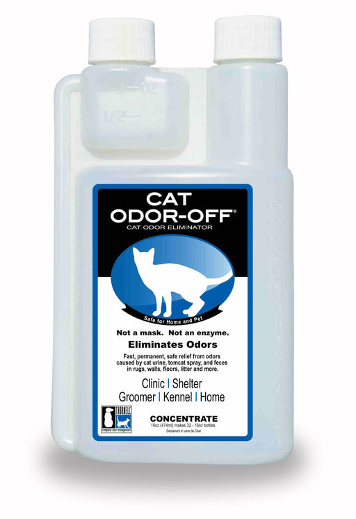 Cat Odor-Off  Concentrate  16 oz Bottle - Clear Yellow 16 oz 