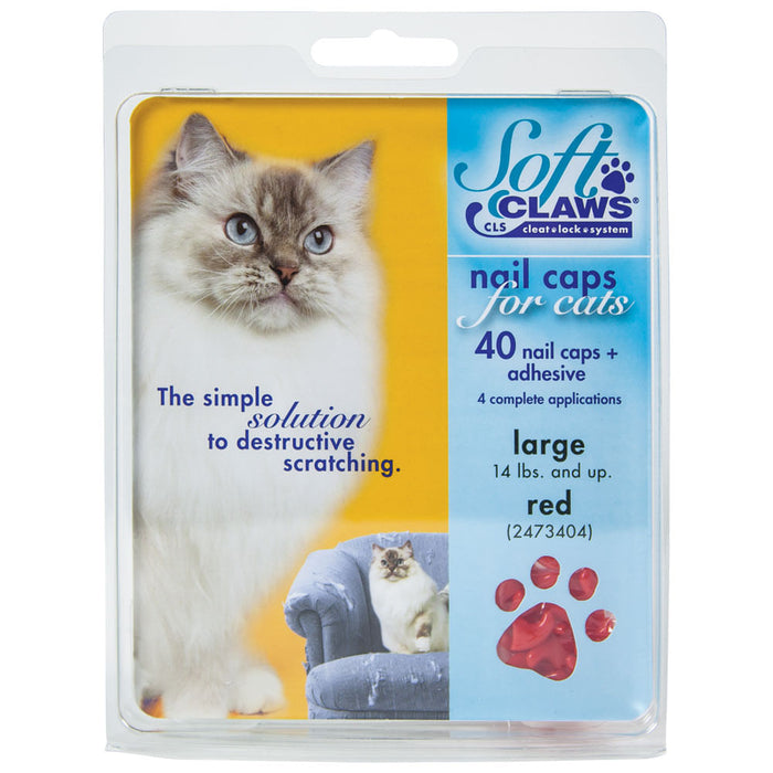 Nail Caps for Cats - Red Large 