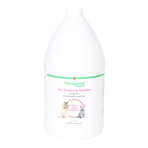 Vetoquinol Care Ear Cleansing Solution with Aloe  1 Gallon - 1 gallon