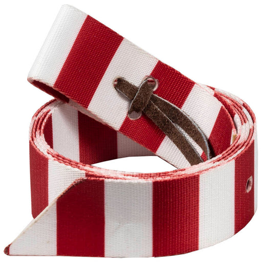 Stripe Print Tie Strap - RED & WHITE 6' 