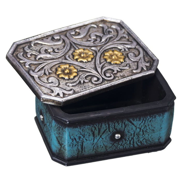 Turquoise Trinket Box -   