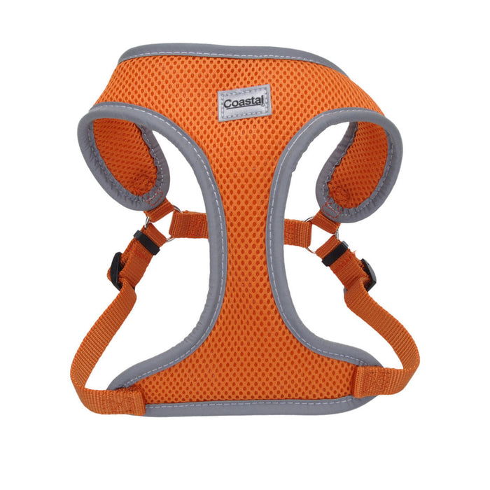 Comfort Soft Reflective Wrap Adjustable Dog Harness - Sunset Orange Large - 1" x 28"-36" 