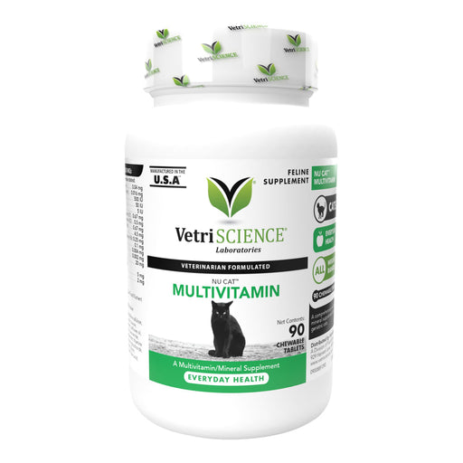 Nu Cat  Multivitamin Formula for Cats  90 Chewable Tablets - 