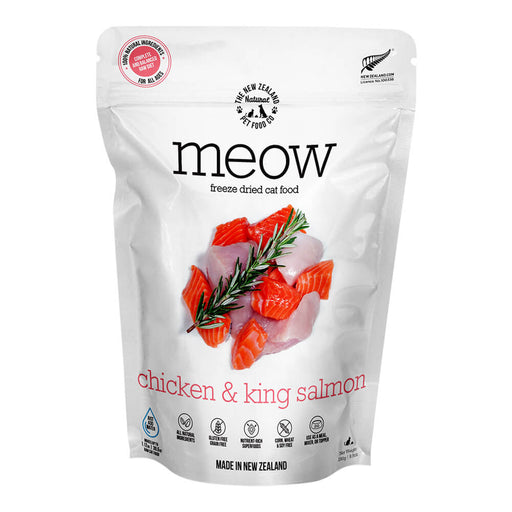 Meow Chicken & King Salmon Freeze Dried Food 9.9oz - Chicken9.9oz