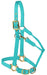 Valhoma Premium Adjustable Nylon Halter - TurquoiseSmall