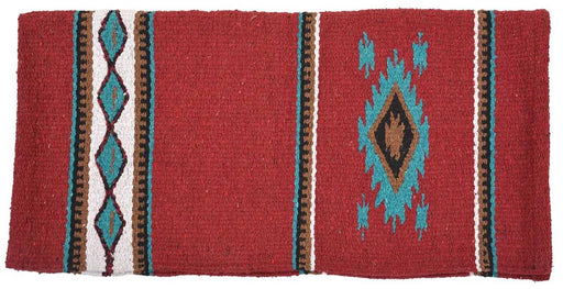 Diamond R Double Weave Saddle Blanket - Red  