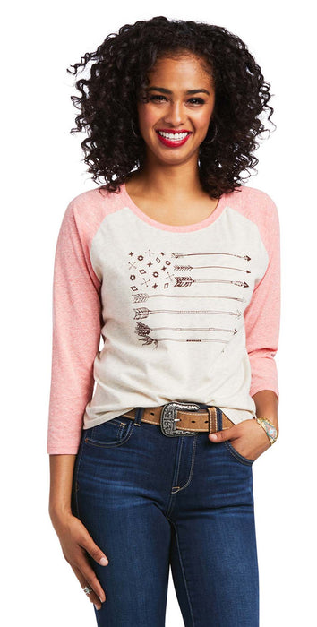 Ariat Women's Arrow Raglan Shirt - LG  