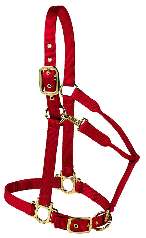 Valhoma Premium Adjustable Nylon Halter - RedSmall