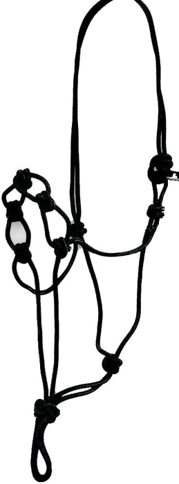 Infinity Knot Rope Halter with Lead Rope - Black  