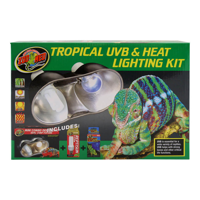 Tropical UVB and Heat Lighting Kit - Black  