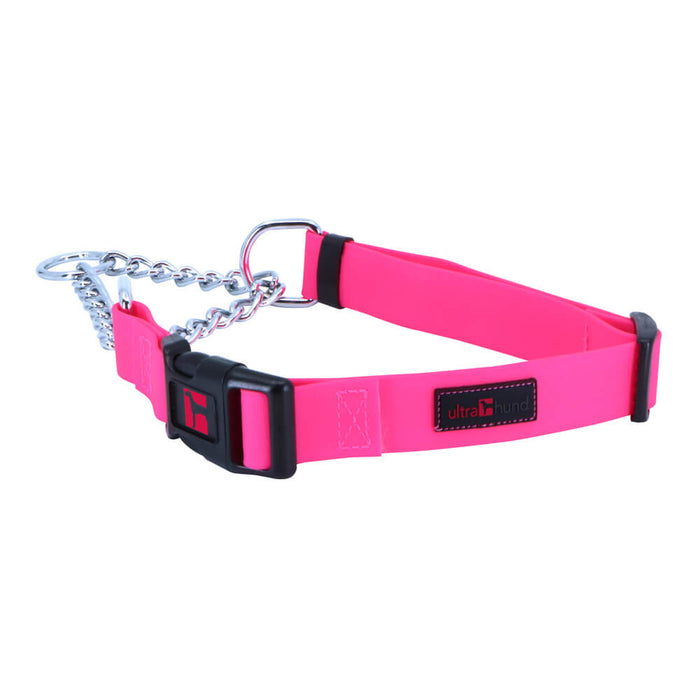 Ultrahund Play Martingale Dog Collar 1" Wide, Adjustable 18” to 22” - Pink