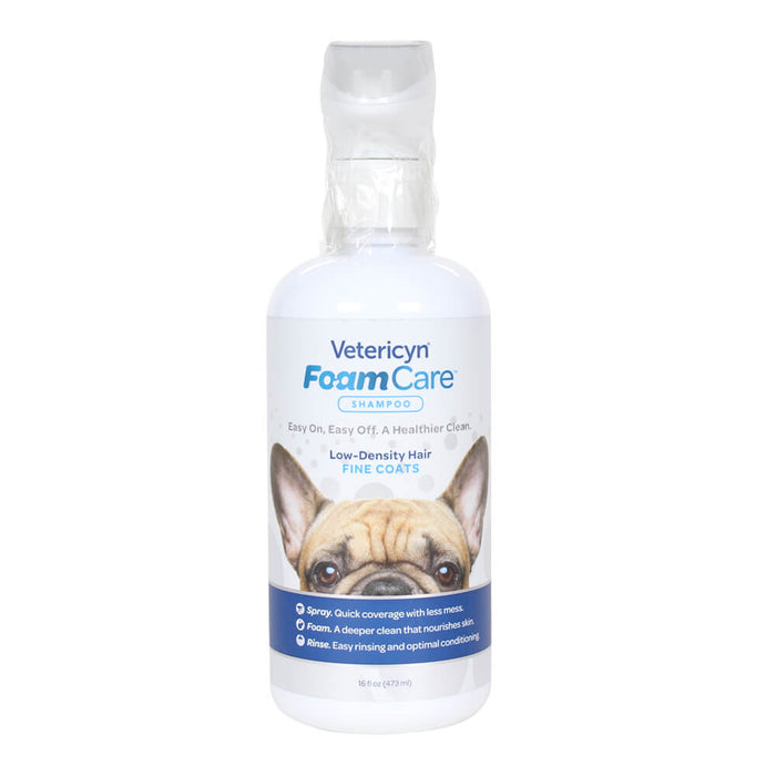 Vetericyn FoamCare Low Density Fine Coats Spray Shampoo  16 oz - Fresh16oz