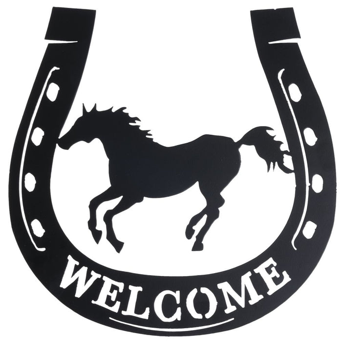 Galloping Horse Welcome Sign -   