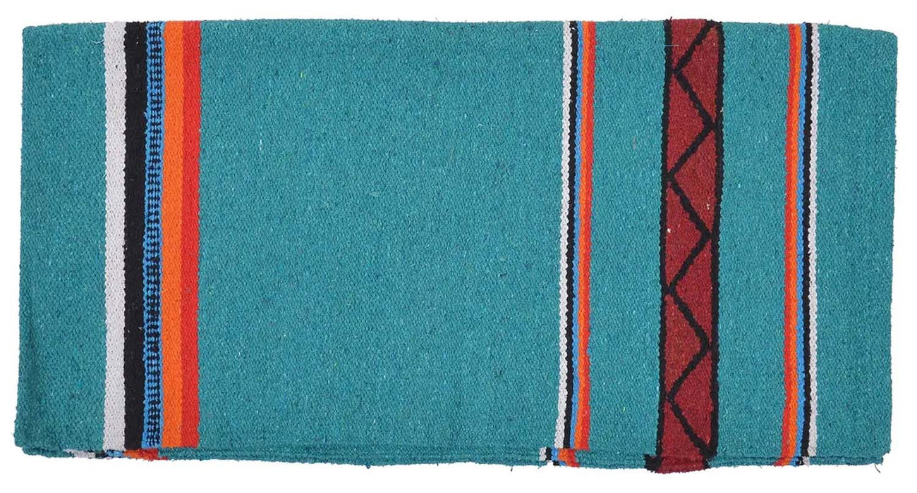 Diamond R Single Weave Saddle Blanket - Turquoise  